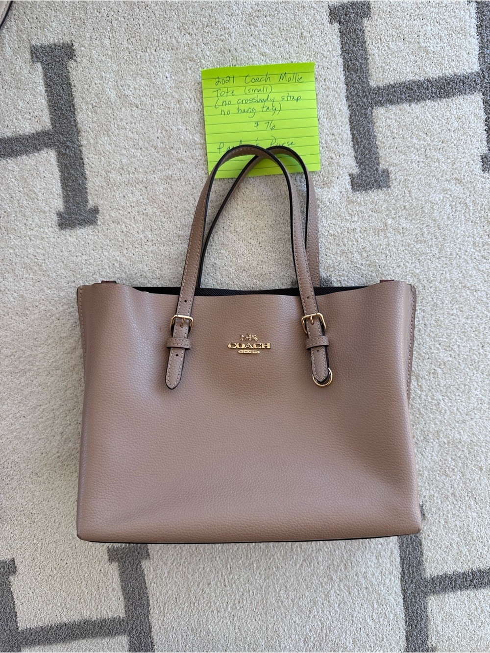 Coach Pebble Leather 2021 Mollie tote small